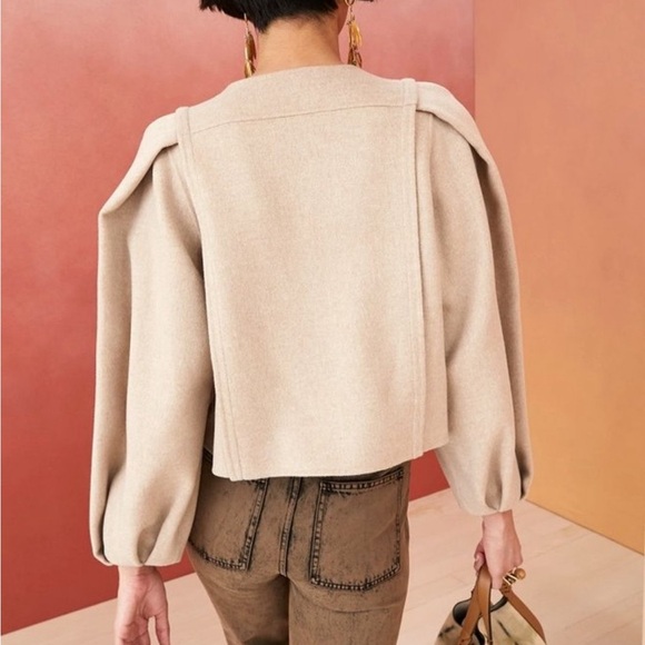 Ulla Johnson Maxine Tan Wool Jacket - Picture 2 of 7